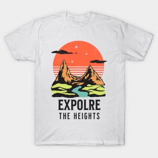 Explore The Heights mountains adventure T-Shirt